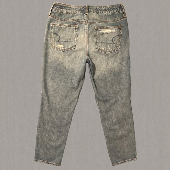 American Eagle - Boyfriend Cropped Jeans Distressed Women's (Size US 4) - Picture 2 of 4